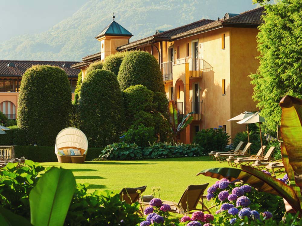 Jardins de l'hôtel Giardino Location de vacances à Ascona Holiday rental in Ascona Ferienvermietung in Ascona
